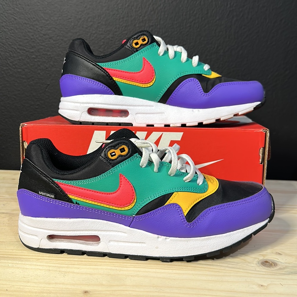 Nike Air Max 1 Game GS ‘Black Flash Crimson’ Youth 7